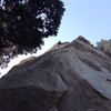 Reed near the top of Clip Art (5.10c), Onyx Summit Crag