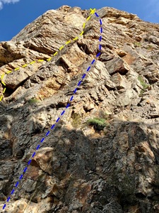 Let Her Rip yellow. Safety Check blue. I will get a better photo up soon!