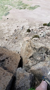 Looking down from the top of P2