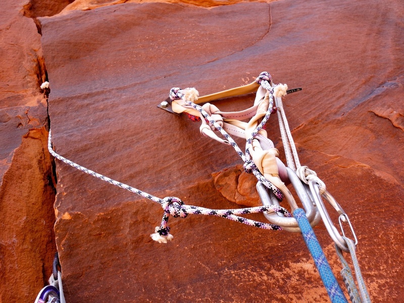 The somewhat manky anchor at the top of Pitch 2.