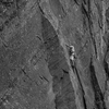 New to Colorado, went out to the Canyon. This is at the mountain closest to the Visitor's center. Wanted to put this photo out there for the climbers. Telephoto shot.