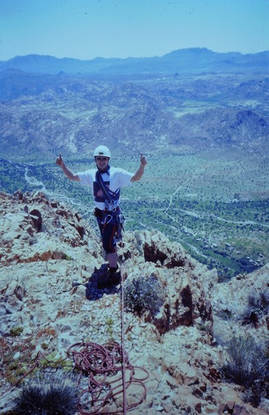 Paul Ross at the top of the Lions Face  after FA 1996.