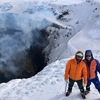 The summit. The lava lake below