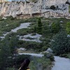 Looking at some of the many cliffs you pass on the approach.