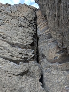 The crack you place protection in.