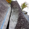 Left option to finish to Magic Fern. If you rap from the ledge 3/4 of the way up, you miss out on this section of great climbing and a much better anchor above.