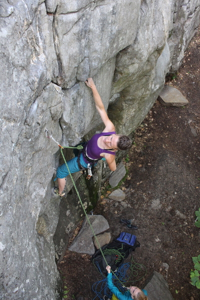 Torie just after the lower crux