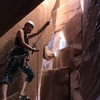 Zion at the belay on Interiors.  Great route!