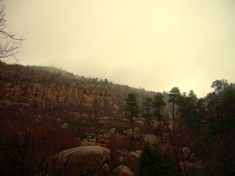 Foggy day in Middle Elden Canyon