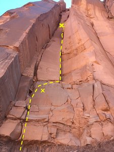 Route photo, before some cleaning.