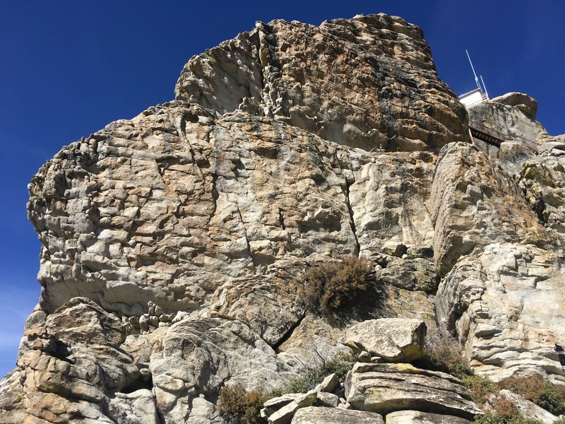 buck rock sport routes ; to the right and in front is the top rope cliff face