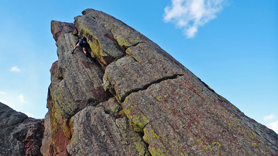Topping out Greenman's Crack.