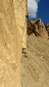 Cameron with the yoga high step.