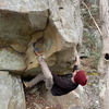 Ryan Booth on Heart Attack Jack (talus boulder)