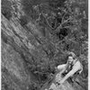 Al Jolly seconding the first ascent of The Sword, Lower Beer Walls. Jamie (Jim) Cunningham