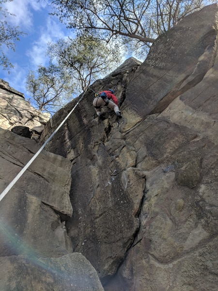 Paul on the crux-ish move