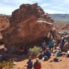 Monkey Bar Boulder from the hill.