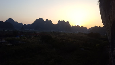 Enjoying a sunset from the Anchors of Dragon Queen Twins