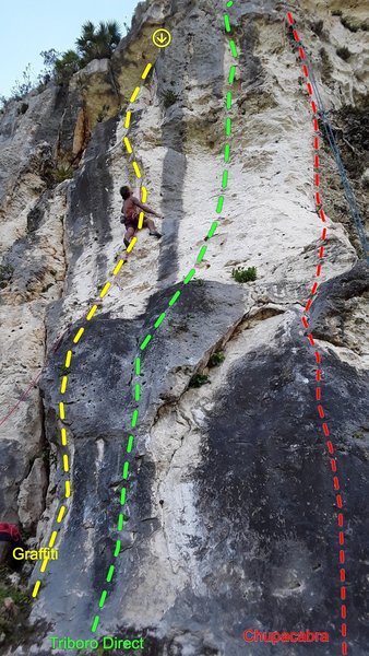 Jean leading into the thin, crimpy crux.