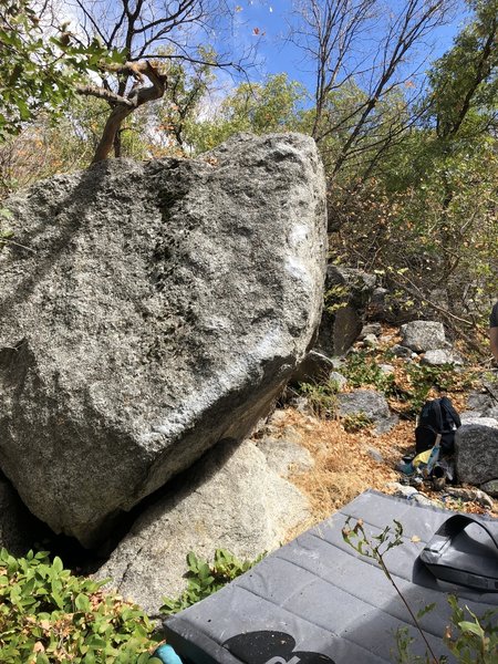 Unsent V-hard project at Banjo Boulders