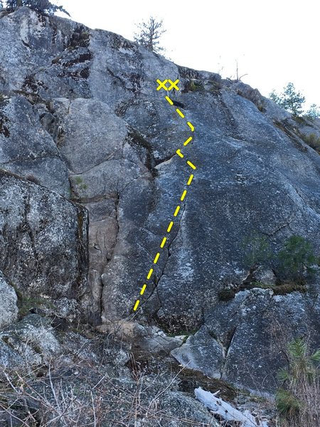 Fun thin crack and slab climbing