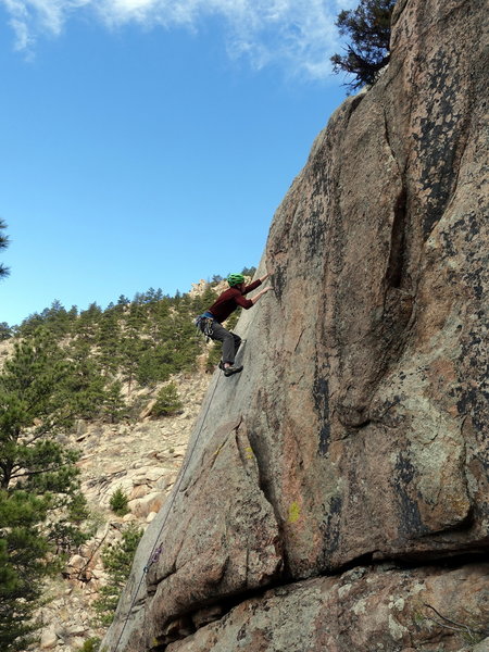 Guy on the crux of Channel Surfing.