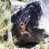 Kent Schmitz bouldering At Rainbow.