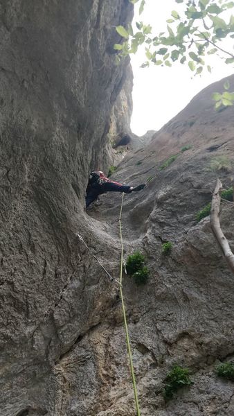 Start of P2 (Crux pitch)