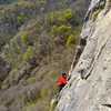 Niels on some multipitch on the main left wall.