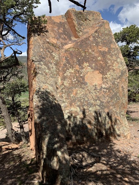 The downclimb on the Rectum Block.