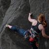 Anabel mid crux on Soft Job 5.12d