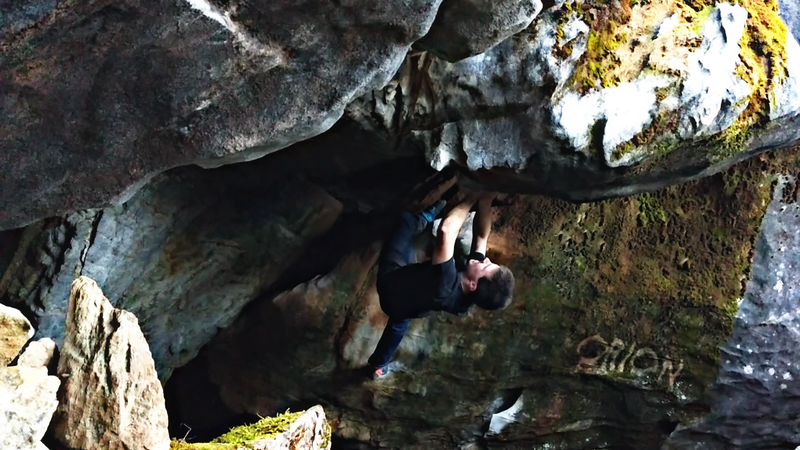 Grave of the Underpants. My favorite boulder problem!