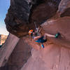 Climber Kathy Karlo
<br>
Photo by Anthony Johnson (Agjohnsphotography)