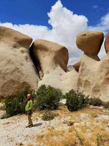 The crown of granite at the top of the feature.