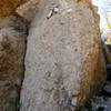 Bryson Fienup climbs Miss PacMan - the Grotto, Echo Cliffs