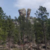 Beecher Rock consists of two separate halves as seen from this angle