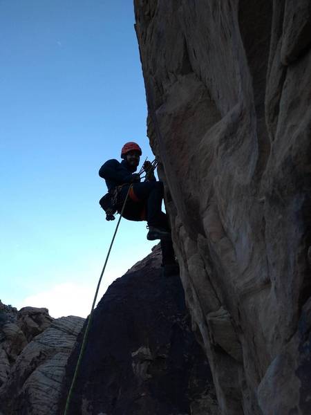 Cleaning a cam that got pushed in pretty deep by the rope.