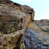 The overhanging arete. Wish I was strong enough to climb this. Looks awesome.