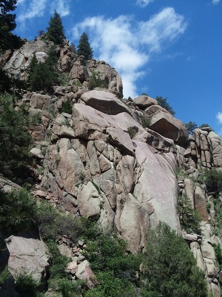 As seen from the far right side of Country Western area. The Vrain Dead crack is mostly out if view from this angle.