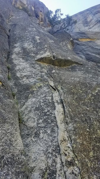 Looking up from pitch 1 anchor