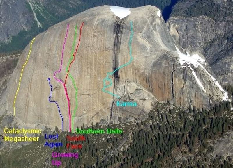 Rock Climbing in South Face, Yosemite National Park