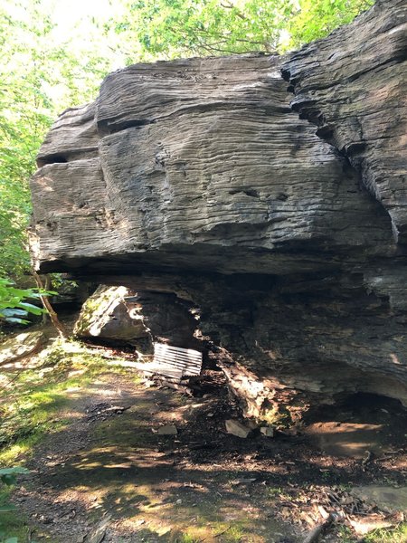 The Cave, with Right Cave Crack's obvious right ledge rock pictured in the upper right
