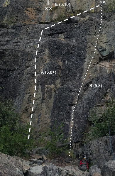 Routes A and B at Spearhead Base.