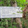 Access Fund partner sign at Mocanaqua Main Wall, 2009. Probably out of date?