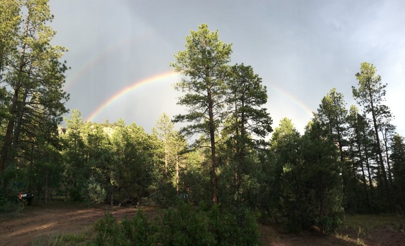 Rainbow over the trad area