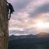 Awesome route, and super scenic. ... even more so at sunrise.  Picture taken from "The Passage" trad route to the left.