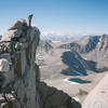 Me looking down from one of the false summits of Mt Tyndall