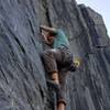 Isaiah, pulling hard on the lower Crux.