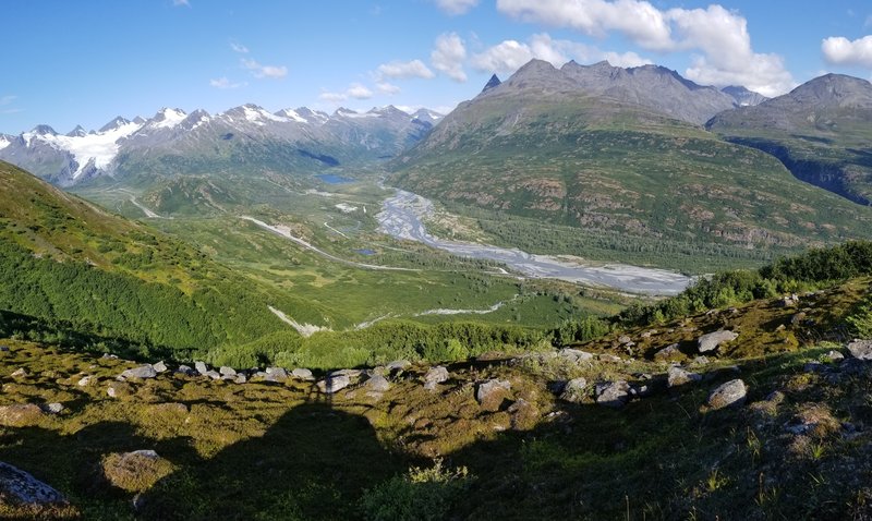 Admiring a spectacular view back towards the highway. Thanks again Taylor Brown for the trail work to help open up this Zone.