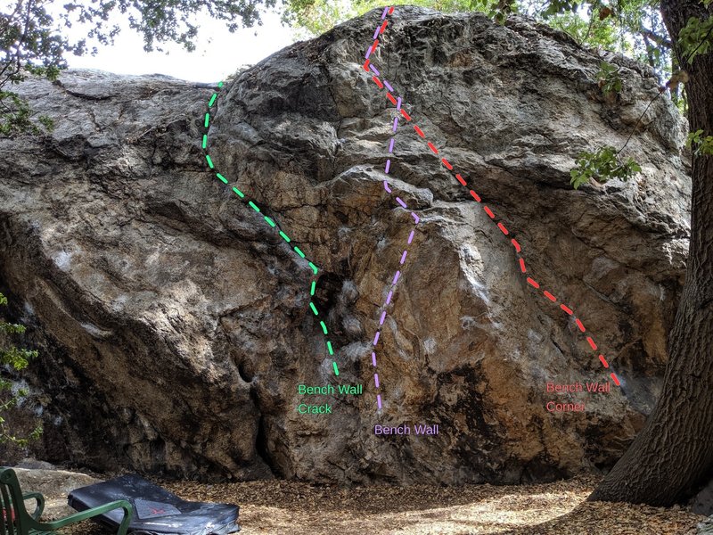 right side of Mortar Rock (the Bench Wall)